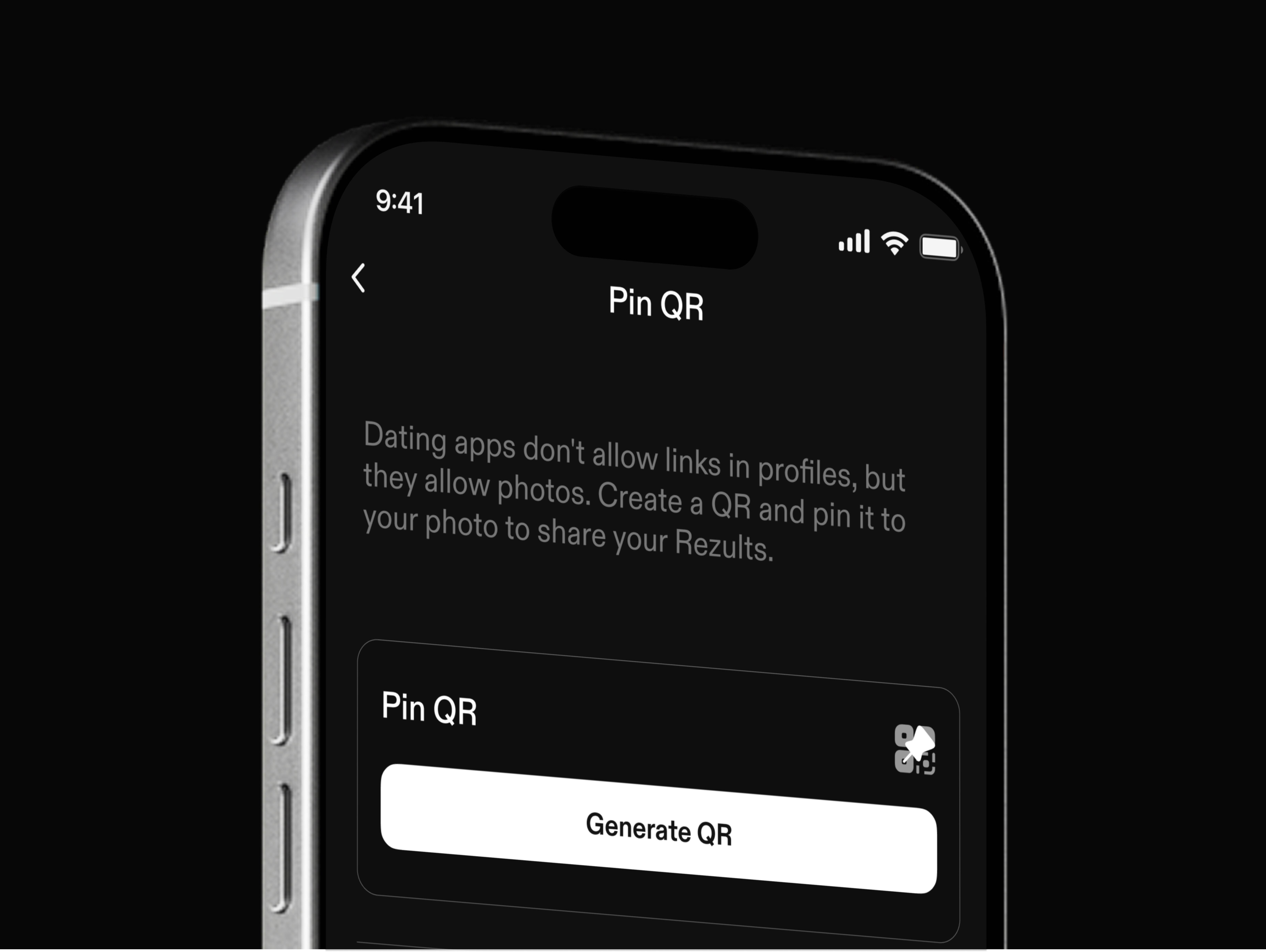 Pin QR privacy controls and revoke settings